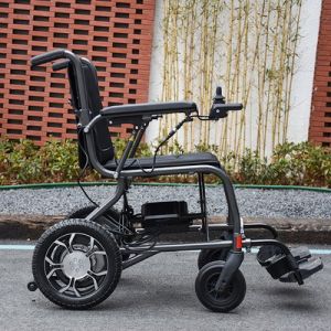 Handicapped Folding Electric Power Wheelchair With PU Tire Portable