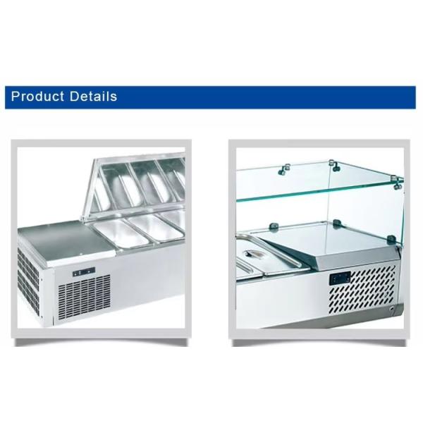Countertop Salad Station New Restaurant Salad Sandwich Stainless Steel Table Freezer