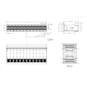 TE 2227838-8 zSFP+ Receptacle with Cage Ganged (2x12) Connector Included
