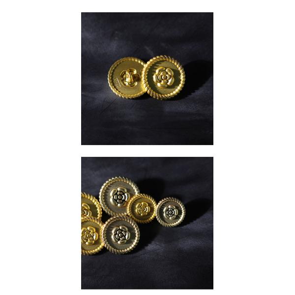 18mm light gold metal flower shape round high feet decorative jacket sweater coat button suit button