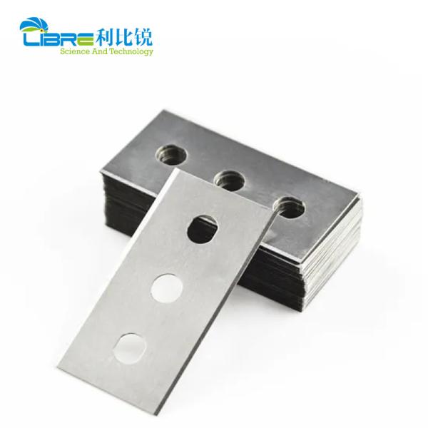 Buy Three Hole Film Cutting Blade Double Bevels Industrial Razor Blade at wholesale prices