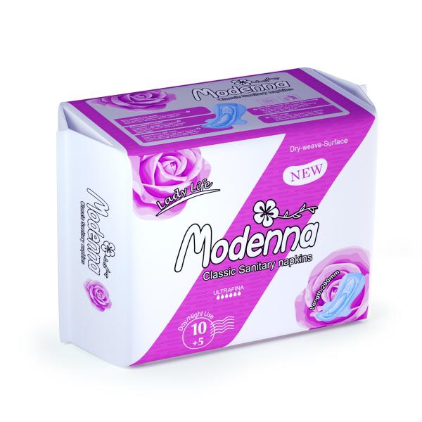 290mm Women Disposable Sanitary Napkin Pads Non Woven Top Customized