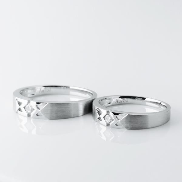 Buy Diamond Symmetrical Triangle 0.078ct His And Her Rings Set at wholesale prices