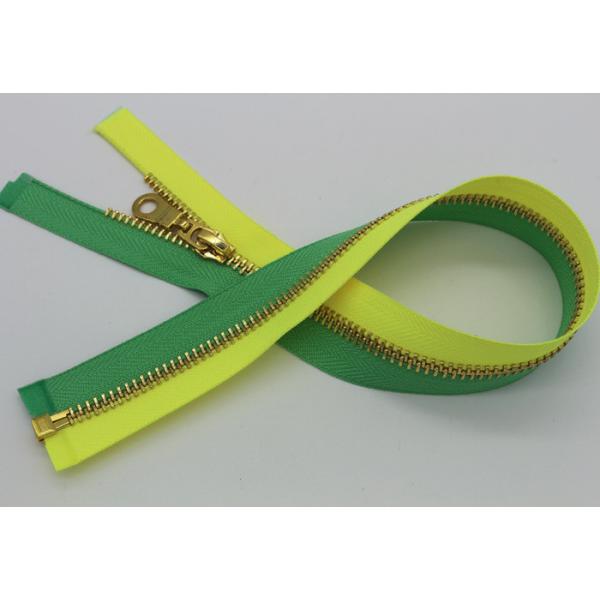 Buy Open End Coats All Purpose Zipper 5# / 8# , Yellow Green Tape Coats Invisible Zipper at wholesale prices