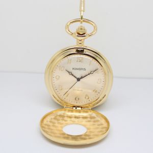 47.0MM Round brass Gold Pocket Watches , fashion hollow out watches