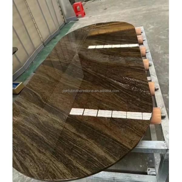 Modern Style Hotel Flooring Sheet Customized Golden Sand Quicksand Brown Granite Marble