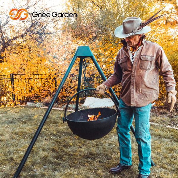 Outdoor Heater Steel Fire Pit Garden Firepit Wood Charcoal Heating Cooking Grills BBQ Support