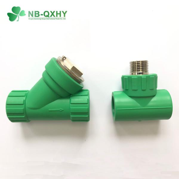 Korea Materials PPR Pipe Fittings Male Threaded Tee with Brass Low Pressure