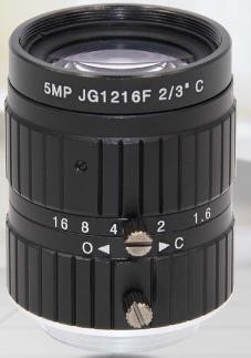 HD 5MP CCTV Camera Lens 12mm F1.6 Aperture 2/3" Image Format Mount C Industrial