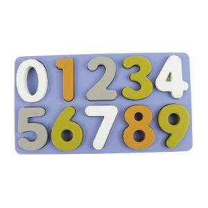 Wholesale low MOQ Silicone Number Puzzle BPA Free Eco Friendly For Kids