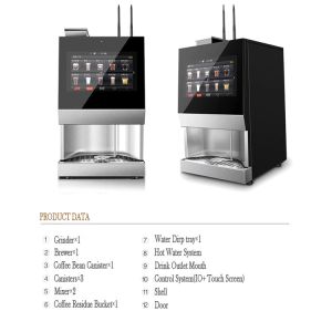 EVOACAS Commercial Countertop Coffee Vending Machine Stainless Steel Fully