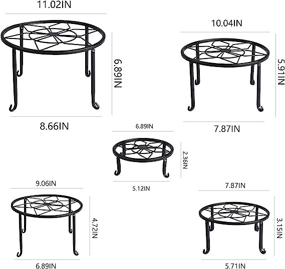 Buy Black Metal Plant Stand for Flower Pot Heavy Duty Potted Holder for Indoor and Outdoor at wholesale prices