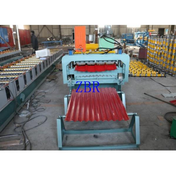 Trapezoidal Wall Panel Roll Forming Machine Horizontal Roller Manual Screw