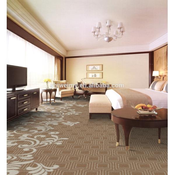 Wool carpets, High cut low pile blend jacquard carpets from bedroom