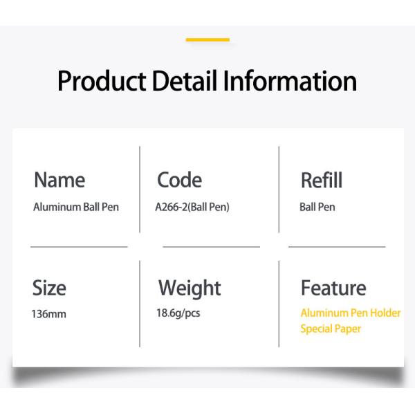 Business Office Aluminum Ballpoint Pen 1.0mm High Quality Unique Patterns Metal Pen