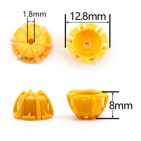 Fuel Injector Plastic Finned Pintle Insulation Caps For BMW, 12.8mm X 8MM X1.8mm