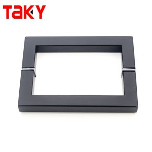 Matt Black Stain Back To Back Sliding Shower Glass Door Square Pull Handle 6 8