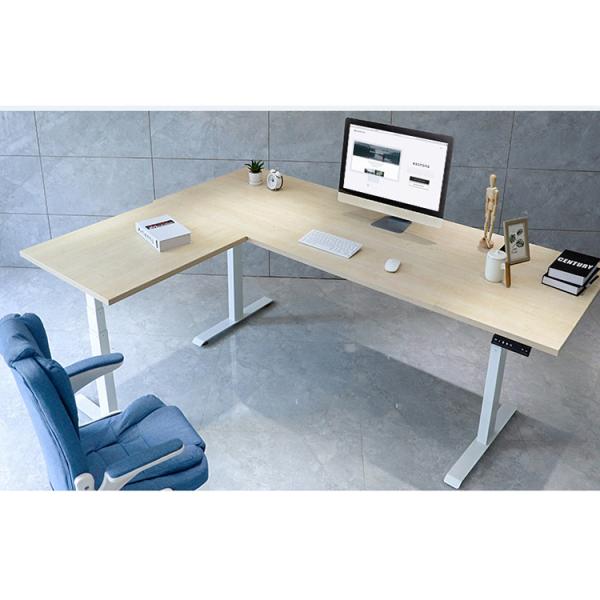 L Shape Home Office Desk Corner Standing Desk Metal Iron Waterproof Eco-friendly Partical Board