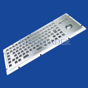 IP65 Rated Stainless Steel Industrial Computer Kiosk Keyboard With Trackball