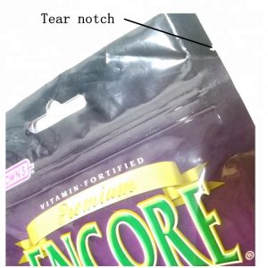 Customized Printing PET Pet Food Packaging Bag With bottom gusset