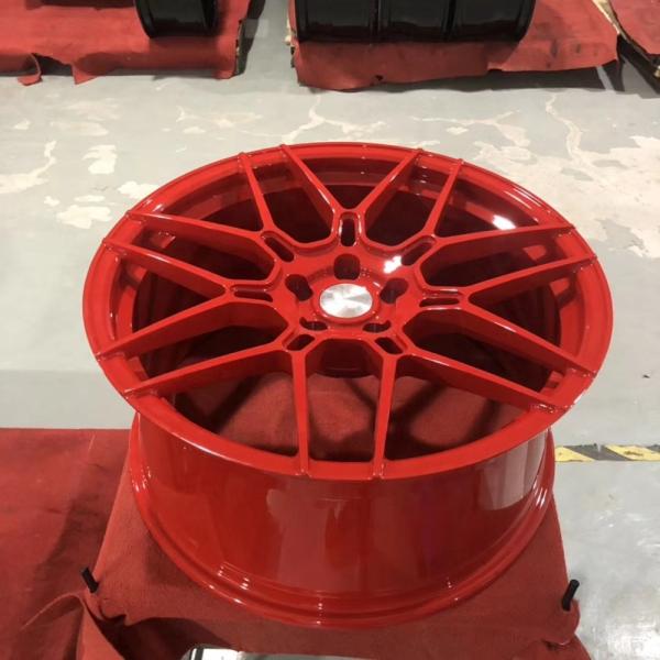 18'' 19'' 20'' 21'' 22 InchRed Colour polished Monoblock Forged Alloy Wheels Rims For Luxury Car