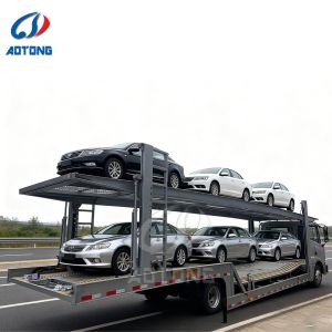 2 Axles Car Carrier Semi Trailer with 4-21 Units Capacity and 28T Two Speed