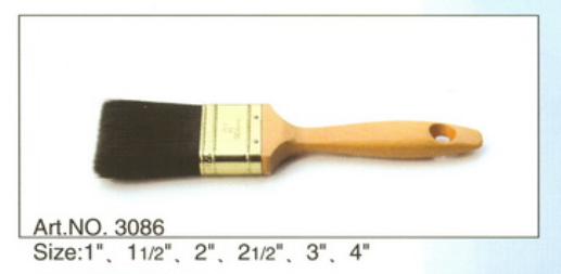 Wooden handle pure natural bristle Chinese bristle synthetic mix paint brush No.3086