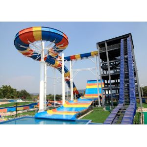 Durable Fiberglass Water Slide For Family Interactive Water Fun In Water Park
