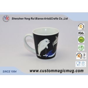 10 oz Porcelain Color ChangeV Shaped Mug , Heat Sensitive Photo Mug