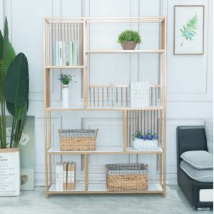 Eco Friendly Material Shop Display Showcase Single Side Shelf 4 Layer Stable