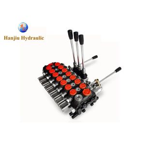 7 Spool 16 Gpm Backhoe Hydraulic Control Valve With 2 Joystick
