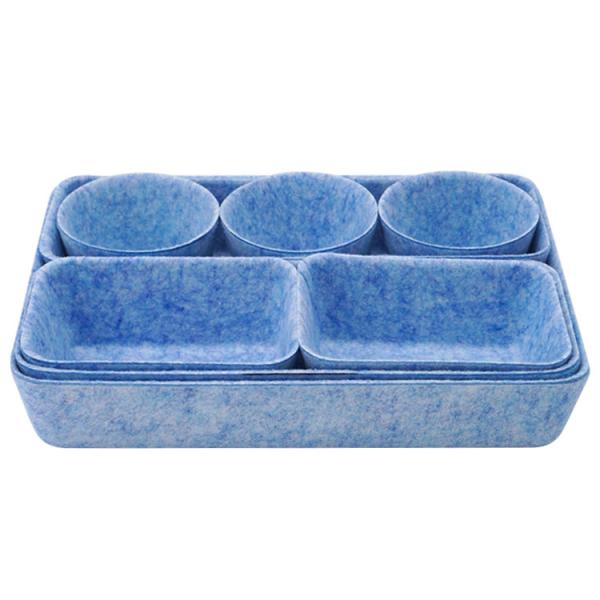 wholesale integrated fashion portable felt bedside caddy felt drawer organizer box for table