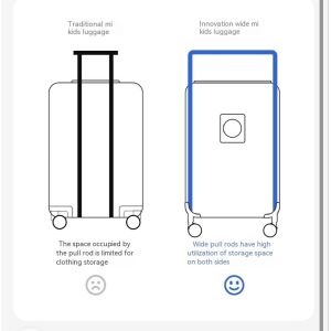 Expandable Wide Handle Suitcase for Unisex Stress-free Business Travel Spinner