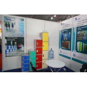 Clover Keyless Lock ABS Plastic Lockers 5 Comparts 1 Column For Swimming Pool