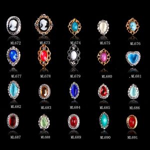 Quality nail jewelry opal 3D Alloy Jewelry Nail Art Tips Decoration ML672-691 for sale