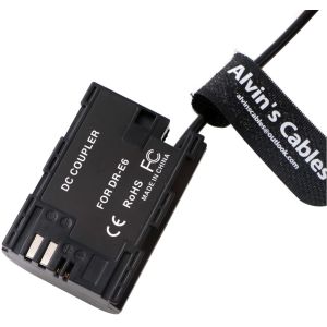 E6 Dummy Battery To D-Tap Coiled Cable For Canon-R5C Alvin's Cables