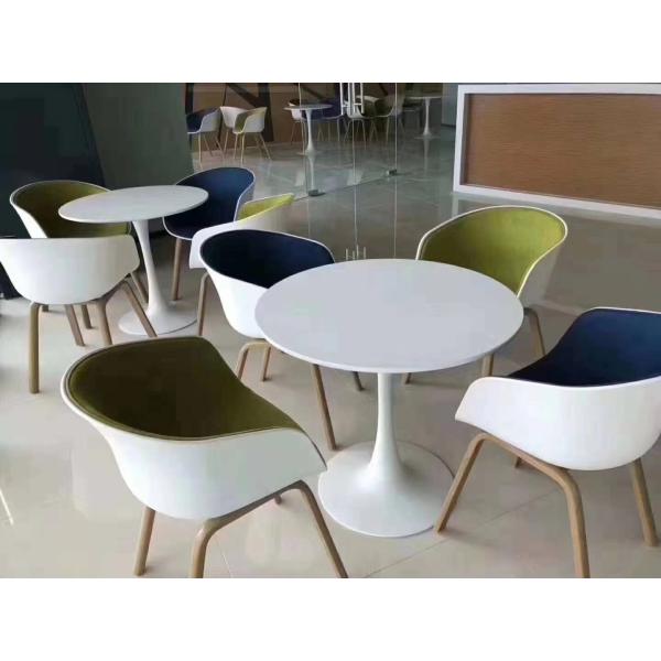 Buy OEM Modern Fabric Dining Chairs With Wooden Legs 60cm at wholesale prices