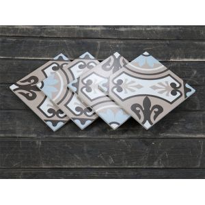 Beige and Blue Antibacterial Ceramic Rustic Tile 200x200mm
