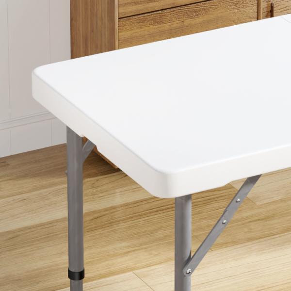 Portable HDPE Plastic Metal Adjustable Folding Table for Hotel Restaurant and Banquet