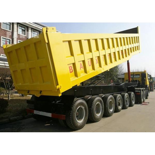 CIMC high strength iron 3 axle 30-70 ton transport coal ore gravel sand mining building material end dumper tipper semi trailer