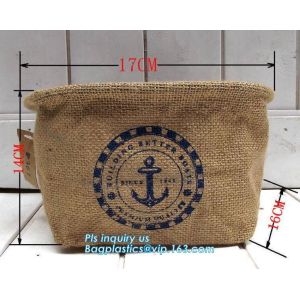 Fabric 3 sets Jute home organization storage basket/boxes stackable for