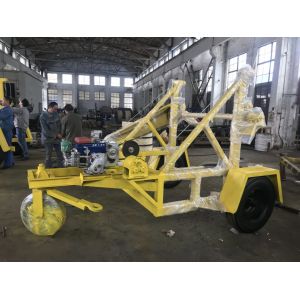Capacity 5 ton Underground Cable Tools drum trailer Hand Brake And Air Brake