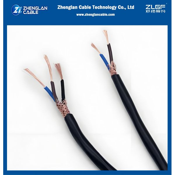PVC Insulation Copper wire braided Shielding PVC sheath Shield Flexible Building Wire 3 cores 0.75sqmm
