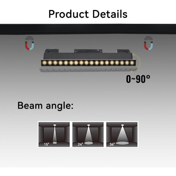DC48V 12W Smart Magnetic Track Light Foldable Magnetic Linear Track Light