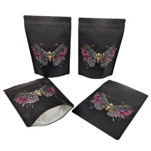 Customized Stand Up Pouch Biodegradable Kraft Paper Pouch with Hot Stamping