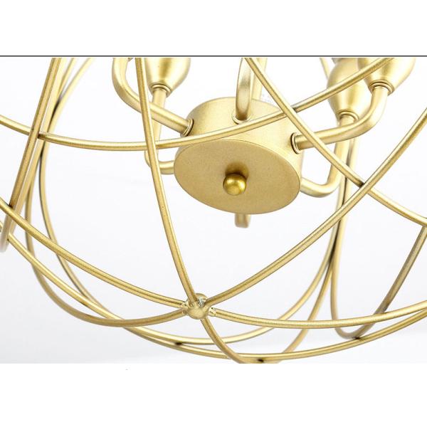 Iron Chandelier Lighting For Bedroom Kitchen E14 LED Modern Gold Black Chandelier(WH-CI-128)
