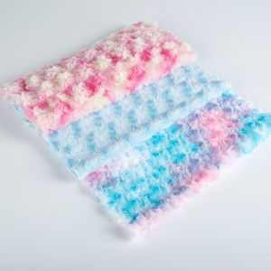 China Knitted Fabrics 58/60 Width Colorful Printing PV Plush Fabric with Swirling Plush Fur on sale
