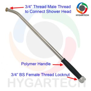 Metal Softrain Water Lance Hose Wand W/ Brass Ball Valve