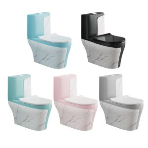 One Piece Seamless Sanitary Ware Toilet Flushing Flowrate 3L 6L