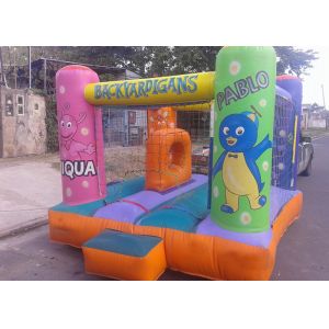 Mini Safety Commercial Jumping Castles With Net / Kids Bounce House Games
